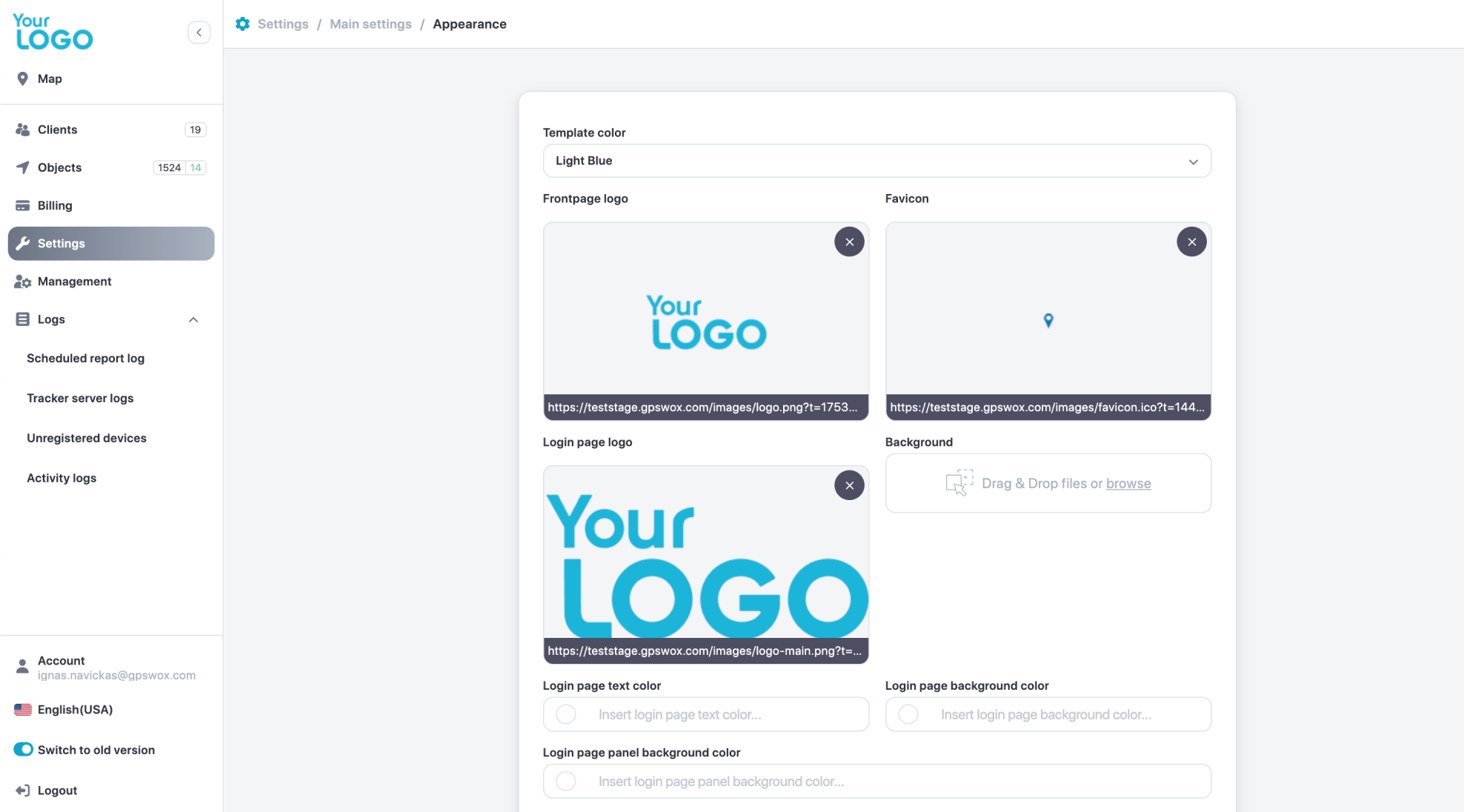 White label admin panel